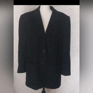 Eddie Bauer Black Cashmere/Wool Coat. Size